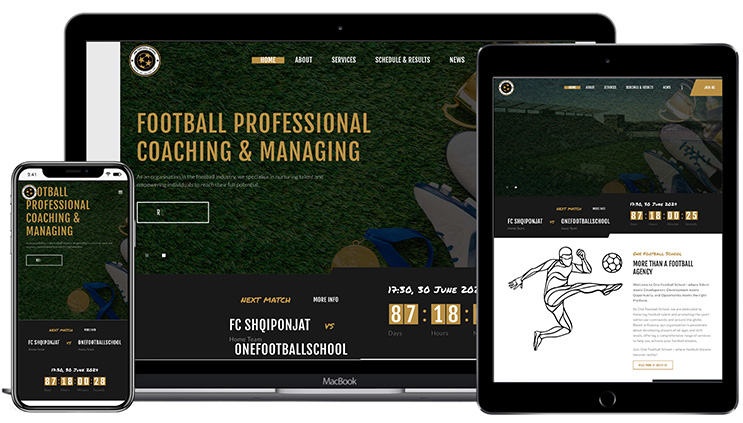 One Football School United Kingom Website